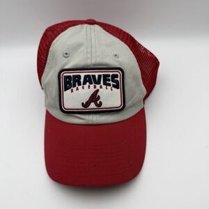 Atlanta Braves Mesh Snapback Trucker Hat Red Adjustable Cap Trucker MlB Baseball